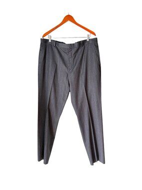 Mens INC International Concepts Gray Pinstripe Dress Pants Size 38/34 Polyester